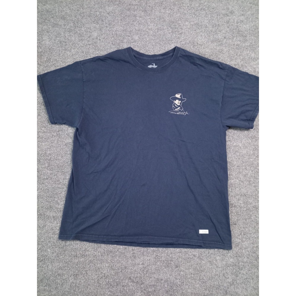 John Wayne Mens XL Navy Graphic T Shirt American Patriot Cowboy Western USA